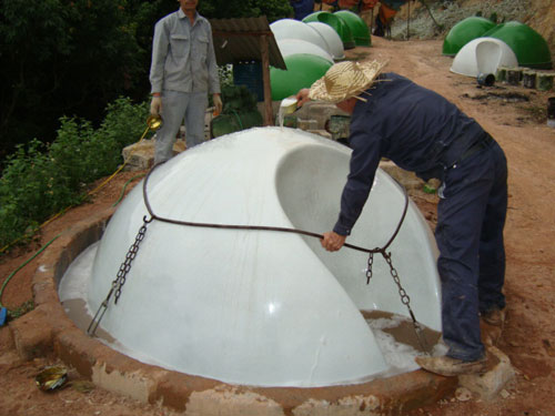 Lắp đặt hầm bể Biogas Composite